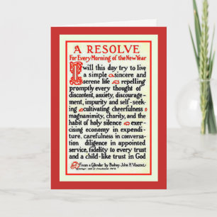 A RESOLVE PRAYER FOR EVERY MORNING IN THE NEW YEAR HOLIDAY CARD