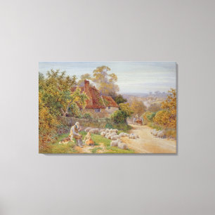 A Rest by the Way Canvas Print