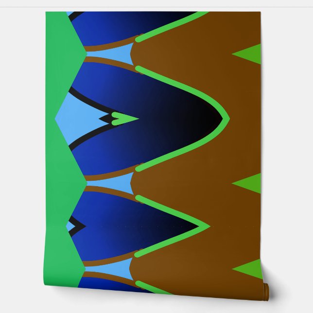 A retro abstract multicolor "Ratti_Creative_Arts" Wallpaper (Unrolling)