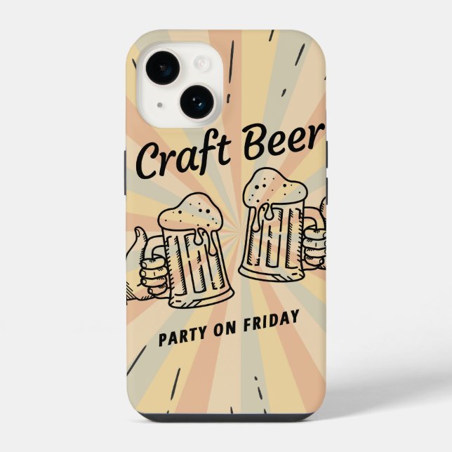 A retro craft bear iPhone case (Back)