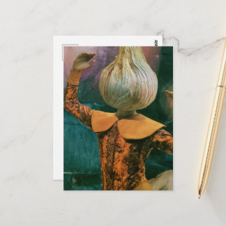 A retro dancing onion postcard