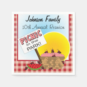 A Reunion Picnic in the Park Any Occasion Napkin