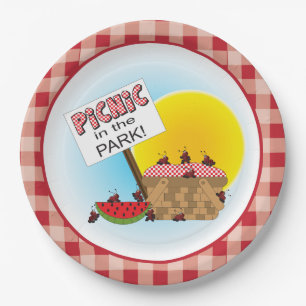 A Reunion Picnic in the Park Any Occasion Paper Plate