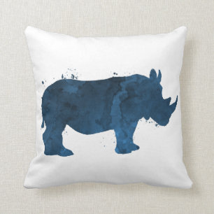 A rhino throw pillow