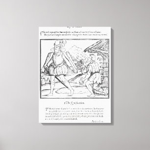 A Rich Man Spurns a Ragged Beggar Canvas Print