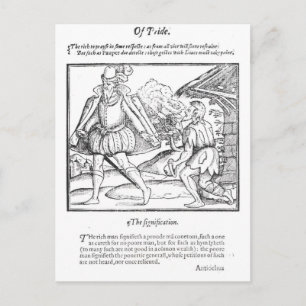 A Rich Man Spurns a Ragged Beggar Postcard