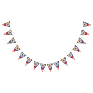  A rich paisley pattern combining red and blue ton Bunting Flags