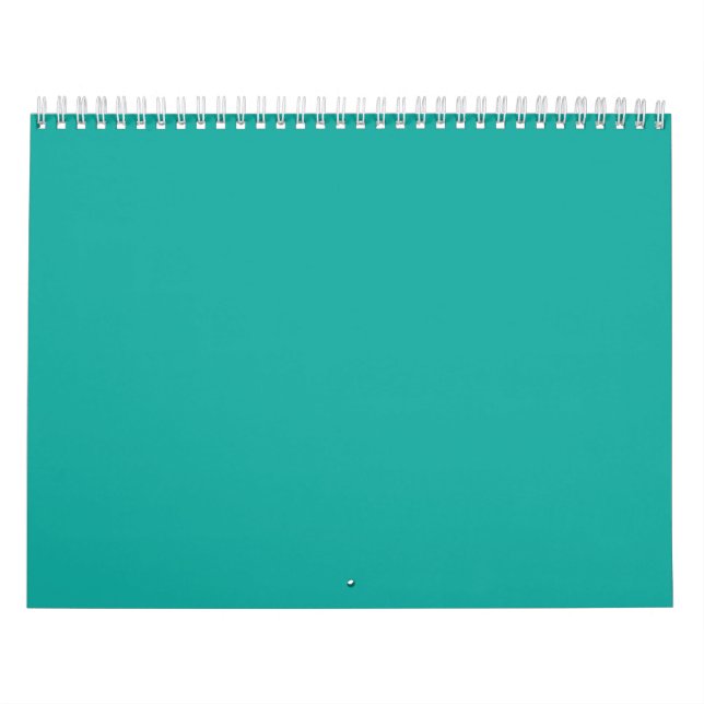 A rich teal green area highlighted by a contrastin calendar (Cover)