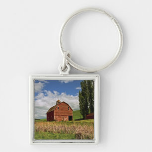 A ride through the farm country of Palouse Keychain