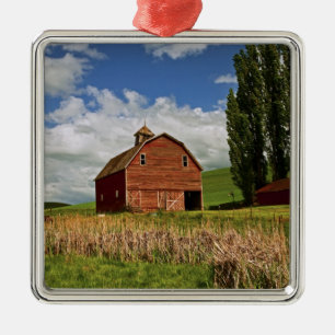 A ride through the farm country of Palouse Metal Ornament