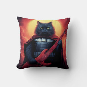A Riff that Shakes the Cosmos   Galactic Cat Lord Throw Pillow