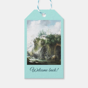 A river landscape in winter, Francesco Foschi  Gift Tags