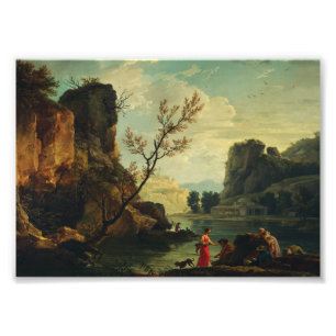 A River with Fishermen by Joseph Vernet Photo Print