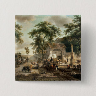 A Road 2 Inch Square Button