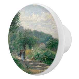 A Road in Louveciennes by Auguste Renoir Ceramic Knob