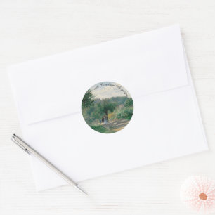 A Road in Louveciennes by Auguste Renoir Classic Round Sticker