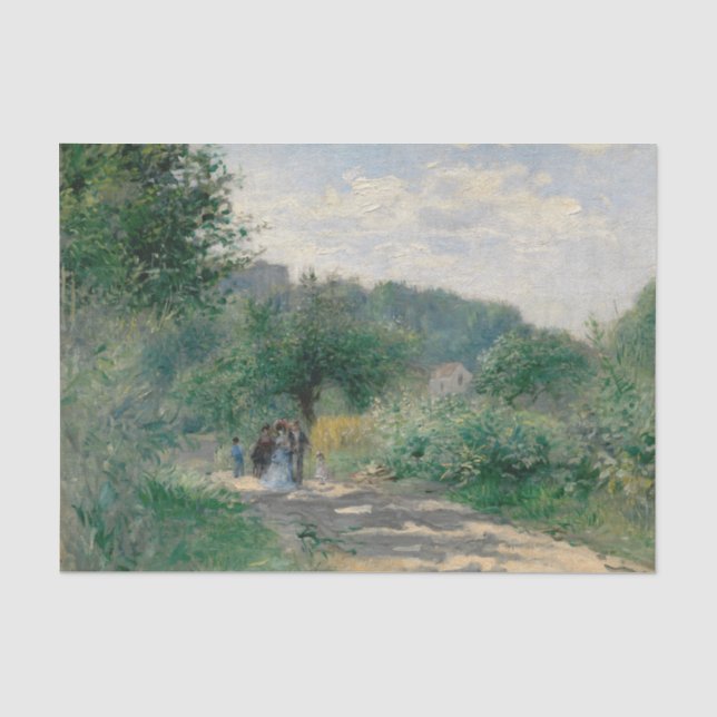 A Road in Louveciennes by Auguste Renoir Tissue Paper (Front)