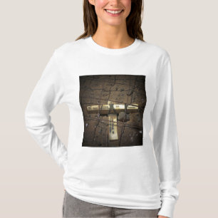A road repair crew places a cross T-Shirt