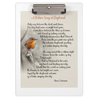 A Robin’s Song at Daybreak - Poem of N. Waterman Clipboard