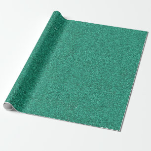 A roll of green glitter wrapping paper