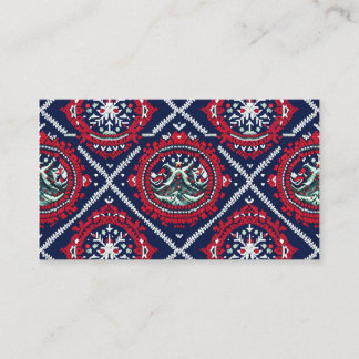 A romantic atmosphere in a warm house on a winter  business card