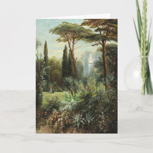 A Romantic Castle Park | Franz Xaver Birkinger Card (Front)