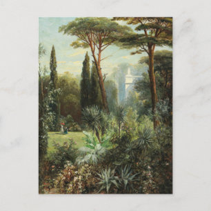A Romantic Castle Park   Franz Xaver Birkinger Postcard