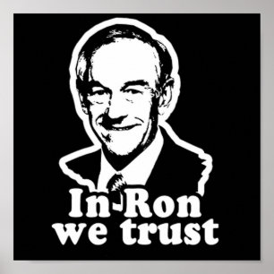 À Ron nous faisons confiance Poster de campagne
