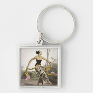 A Ronggeng or Dancing Girl, plate 21 from Vol. I o Keychain