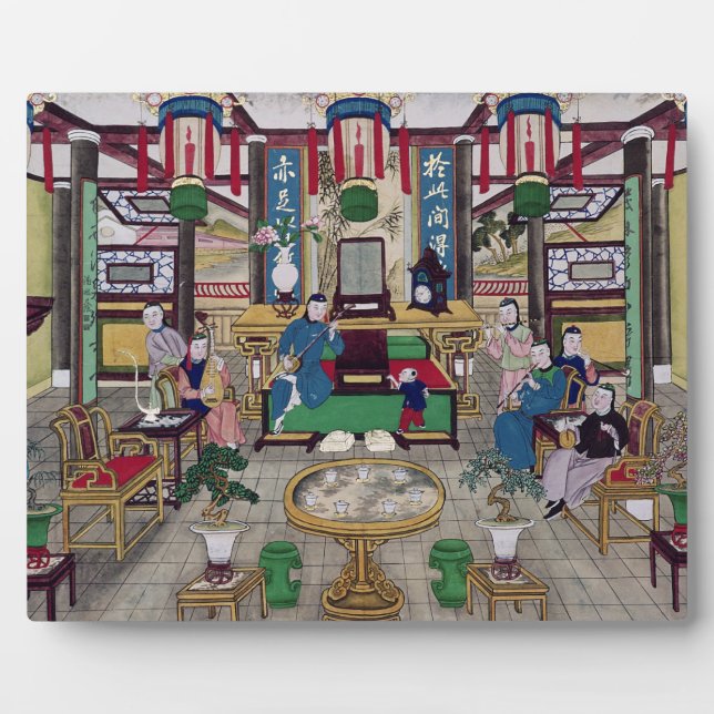 A Room in the House of Mr. Kong, a Peking Merchant Plaque (Front)