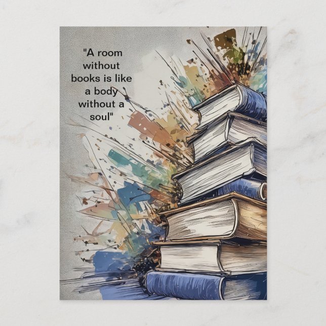 A room without books postcard (Front)