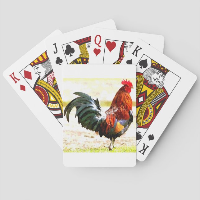A Rooster Playing Cards (Back)