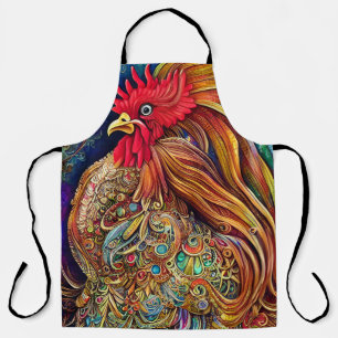 A Rooster's Regal Beauty Apron