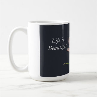A rose design  coffee mug