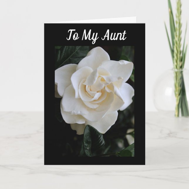 **A ROSE FOR MY AUNT WITH LOVE** CARD (Front)