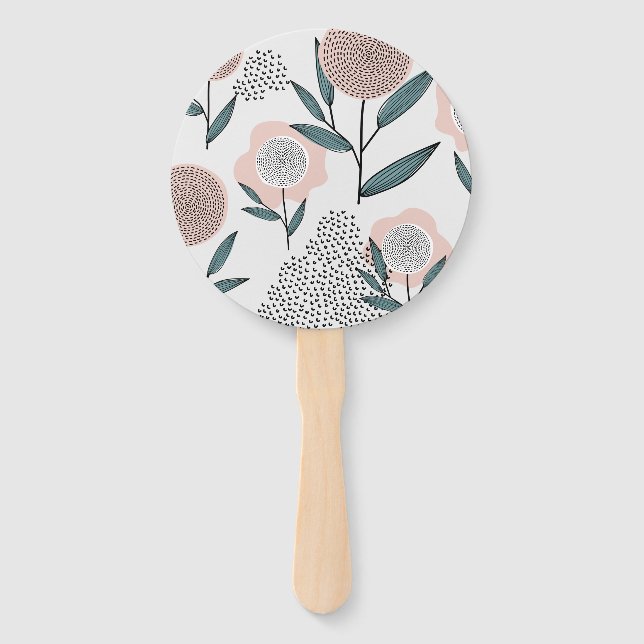 A rose hand fan (Front)