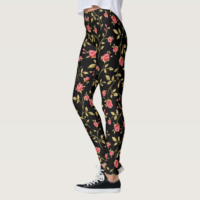 “A Rose is a  Rose is a Rose” ~ “Gertrude Stein“ ~ Leggings (Left)