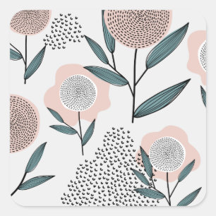 A rose square sticker