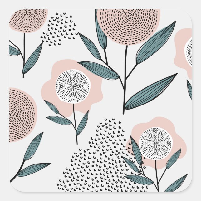 A rose square sticker (Front)