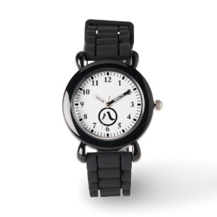 a round eight-letter watch