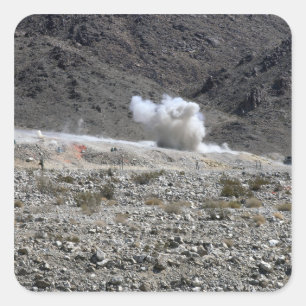 A round from an AT-4 small rocket launcher Square Sticker