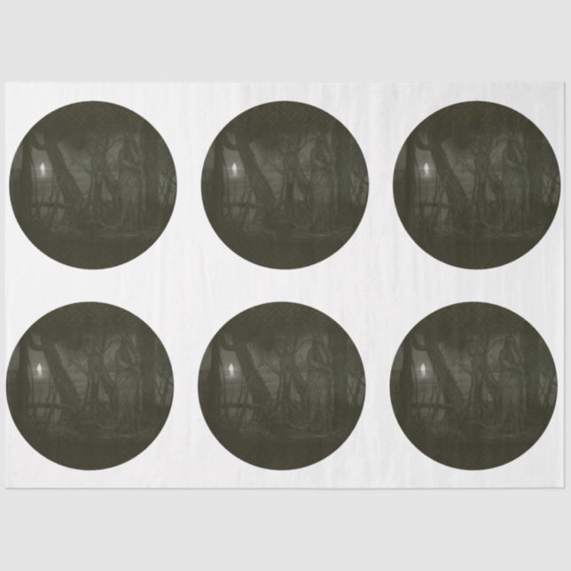 A Round Gothic Halloween Series Design 4 Tissue Paper (Front)