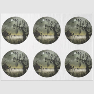 A Round Gothic Halloween Series Design 5 Tissue Paper