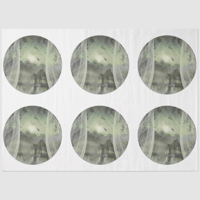 A Round Gothic Halloween Series Design 7 Tissue Paper (Front)