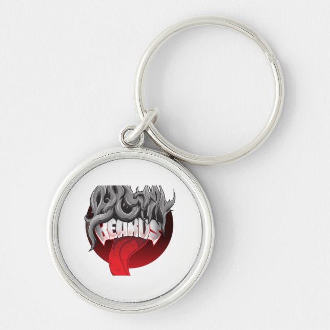 A round keychain with a design (Front)