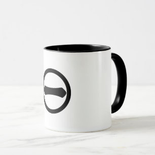 a round letter mug