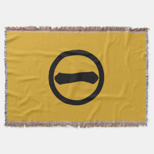 a round letter throw blanket