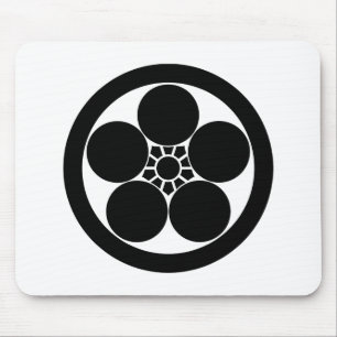 a round plum-pot mouse pad
