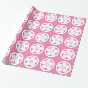 a round plum-pot wrapping paper