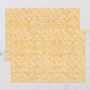 A round rug with a vibrant blend of yellow and ora thank you card